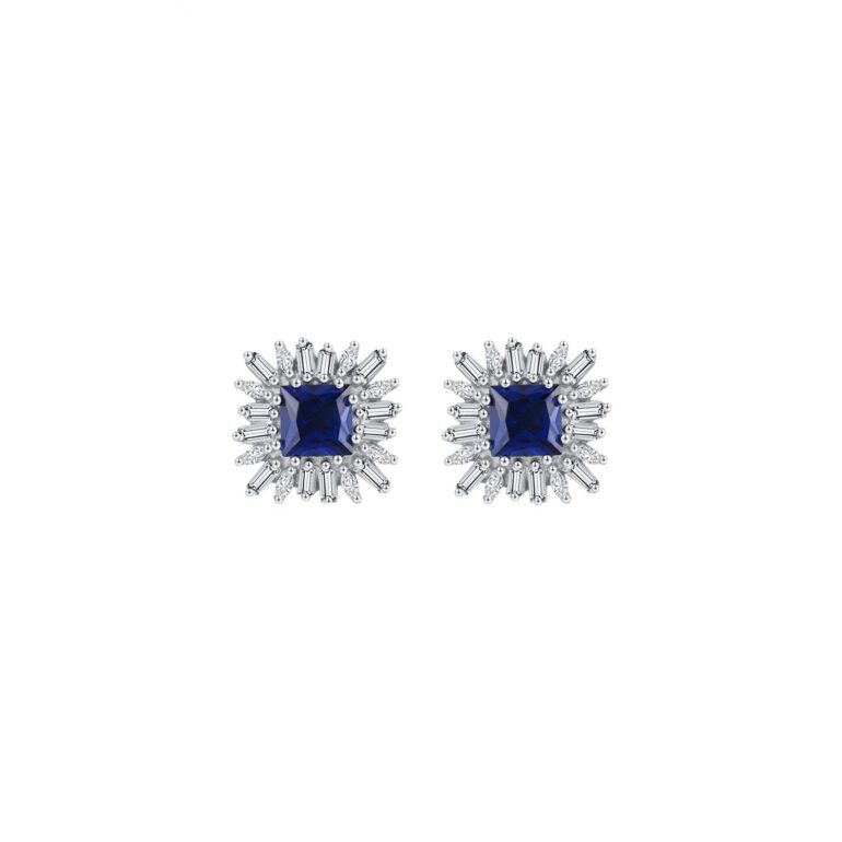 Sterling Silver Earrings With Cubic Zirconia