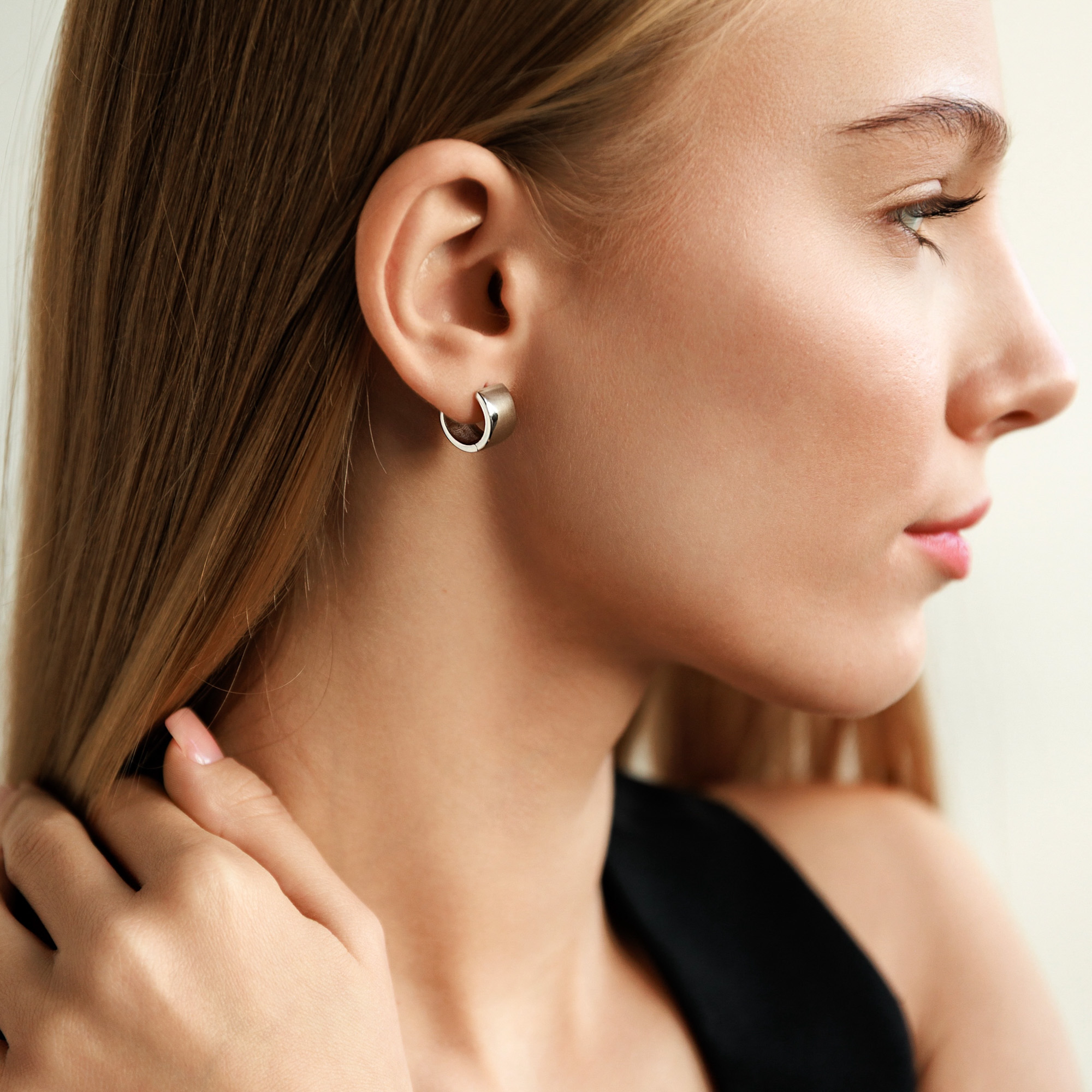 Sterling silver hoop earrings