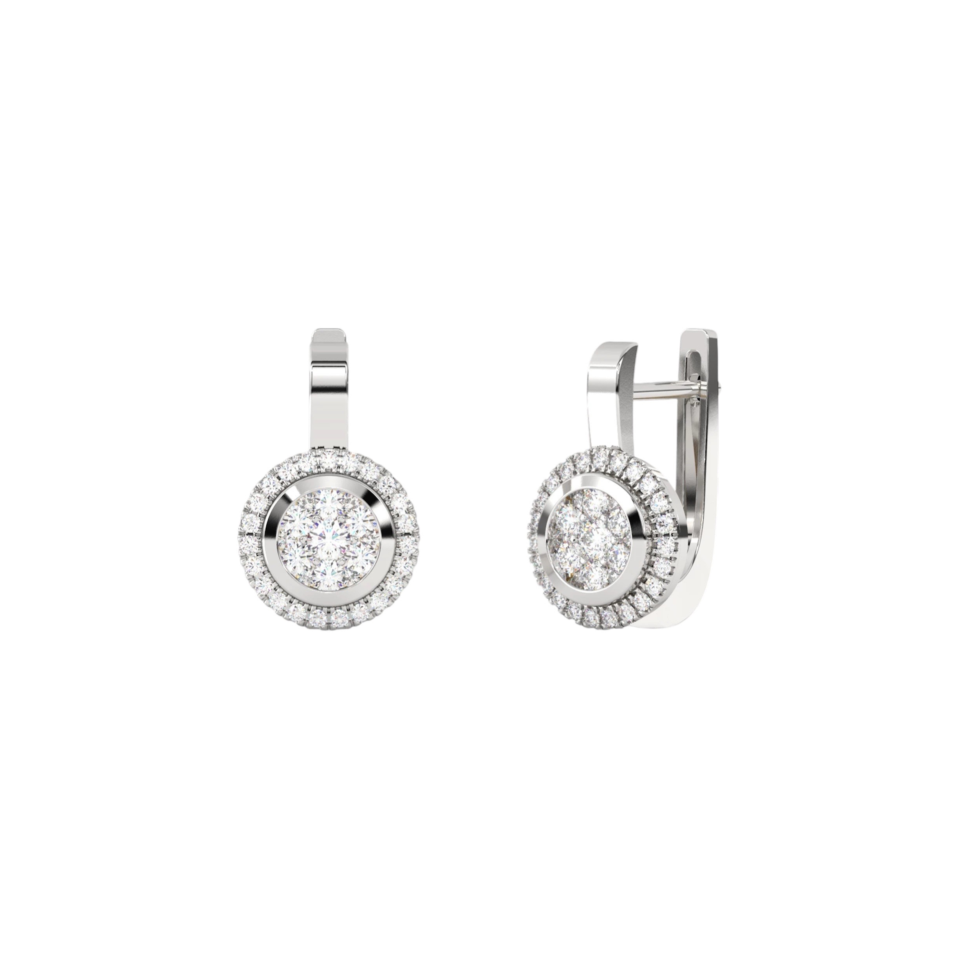 White gold earrings with diamonds
