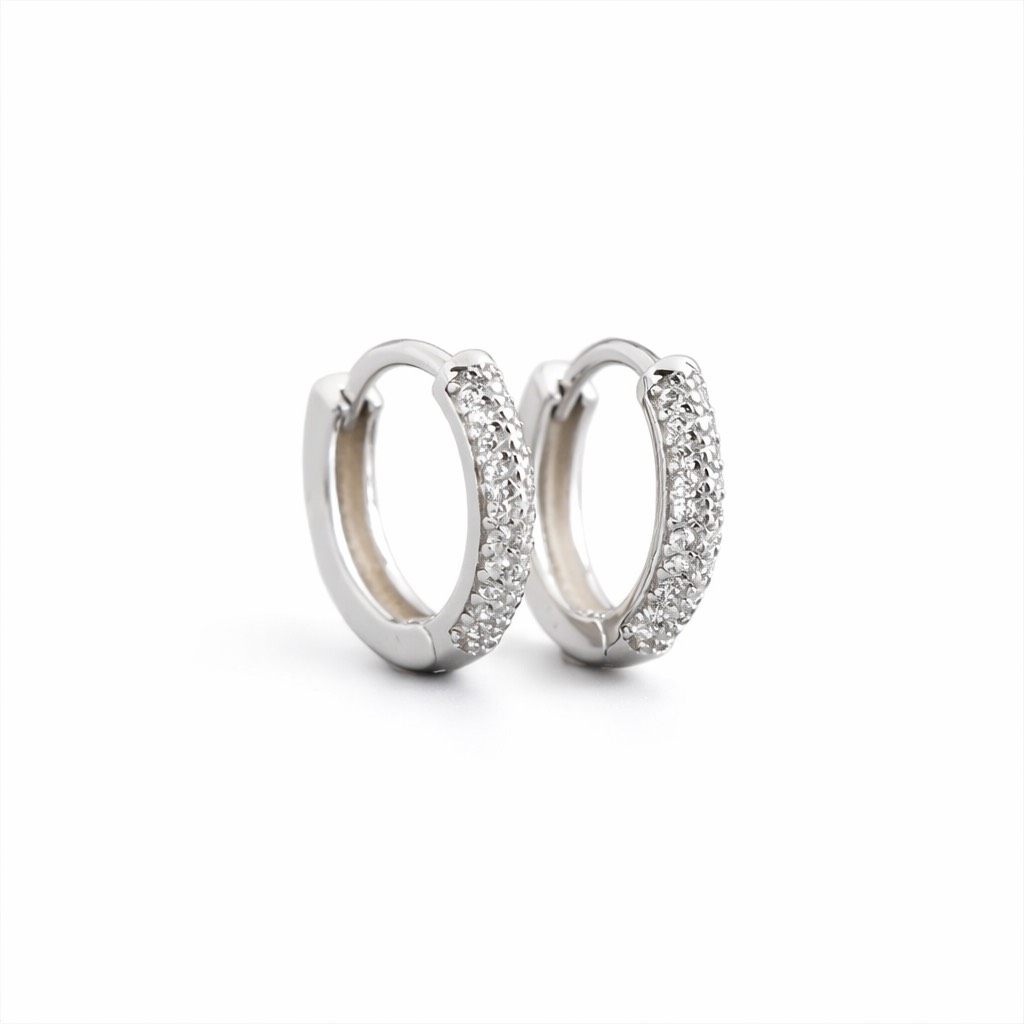 Sidabriniai Auskarai Su Cirkoniais - Rinkutės