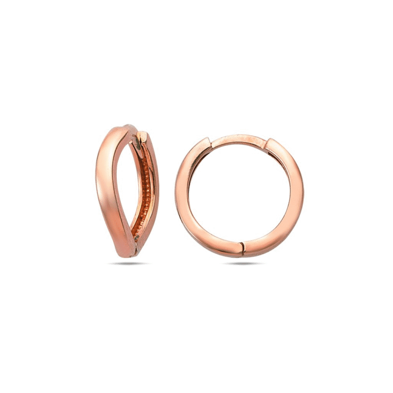 Rose gold hoop earrings