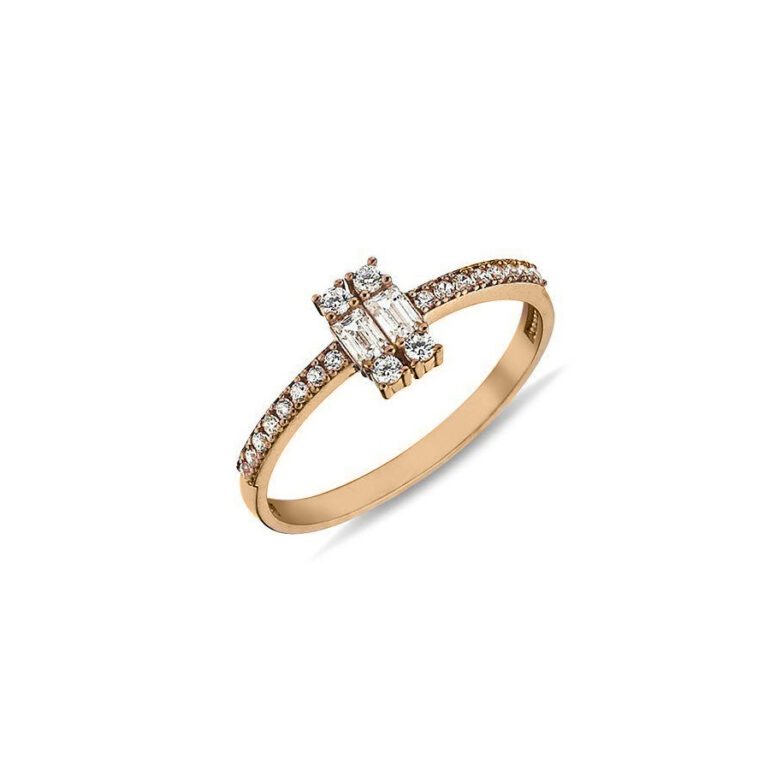 Rose Gold Ring With Cubic Zirconia