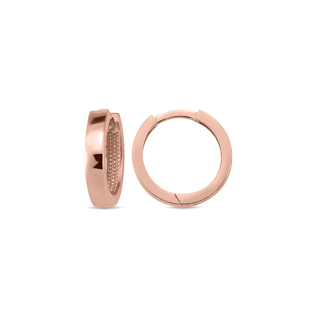Rose gold hoop earrings