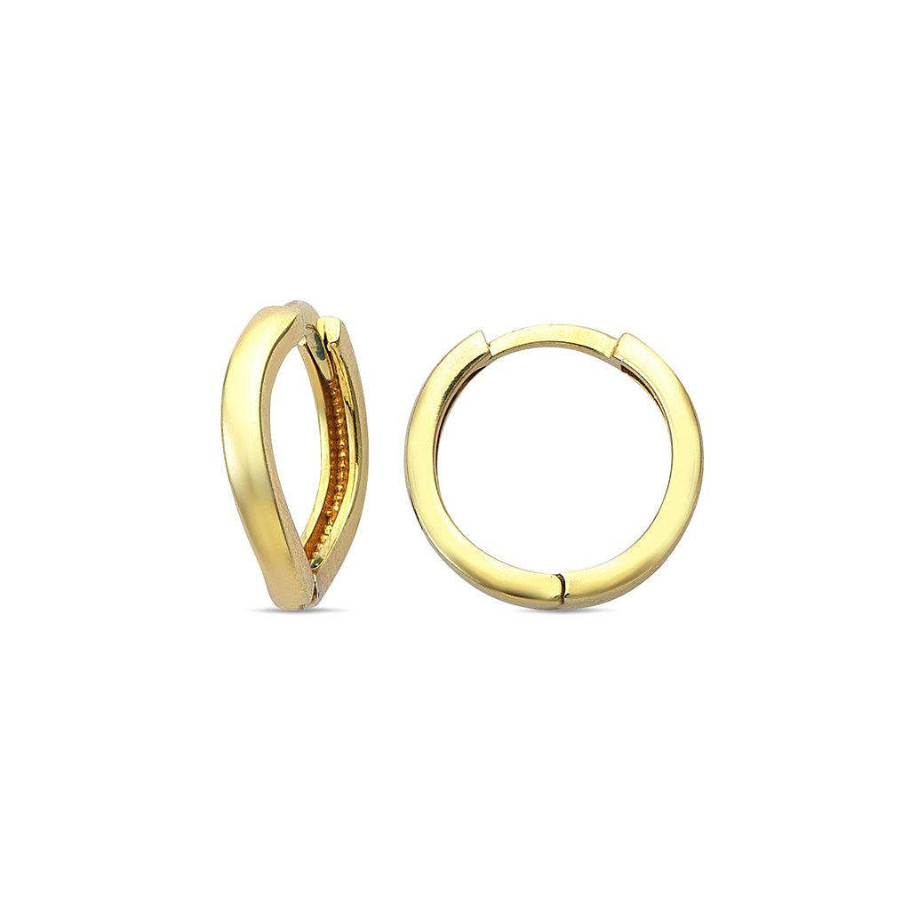 Yellow gold hoop earrings