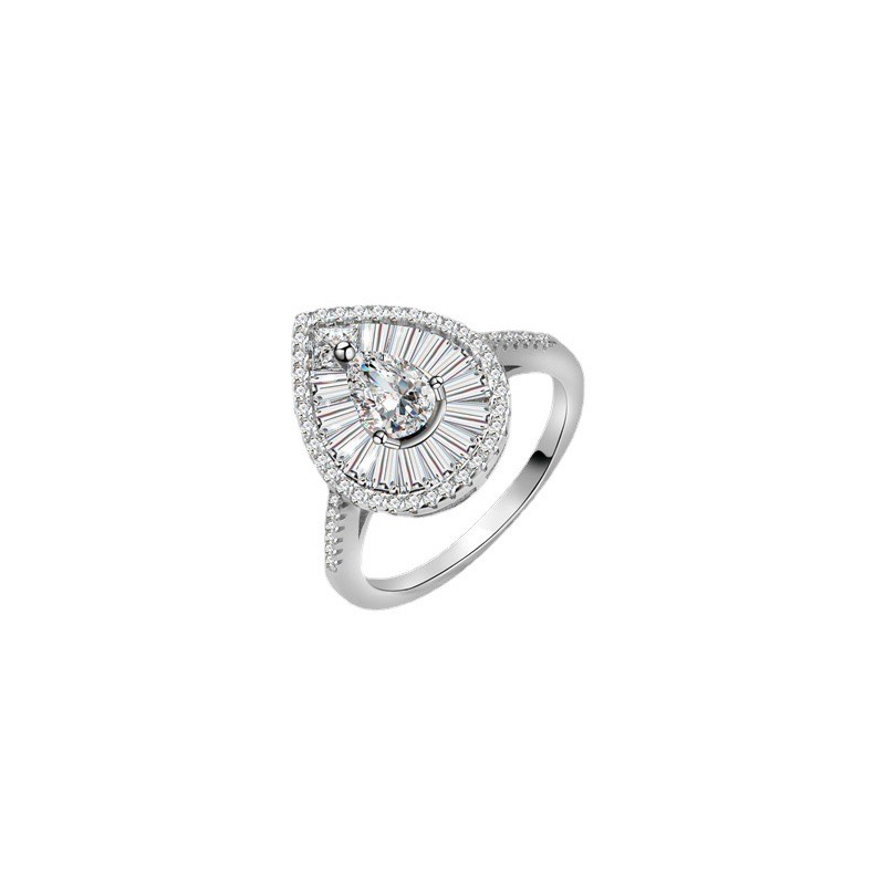 Sterling silver ring with cubic zirconia