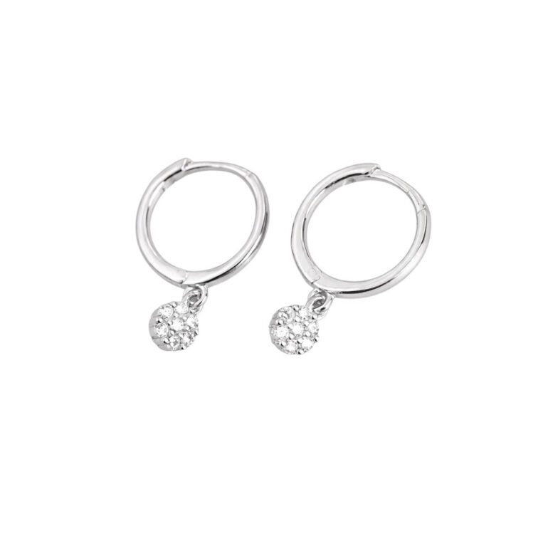 Sterling Silver Earrings With Cubic Zirconia