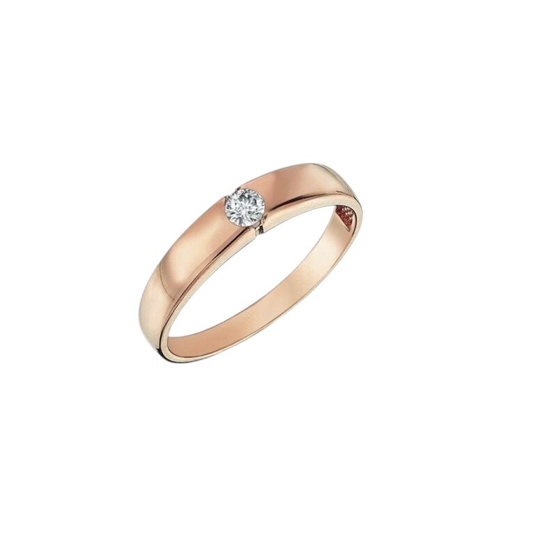 Rose Gold Ring With Cubic Zirconia