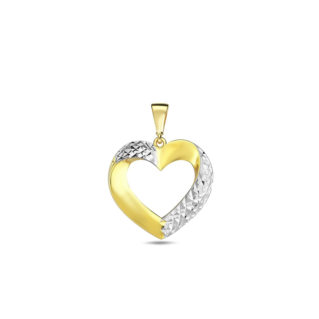 Yellow gold heart pendant