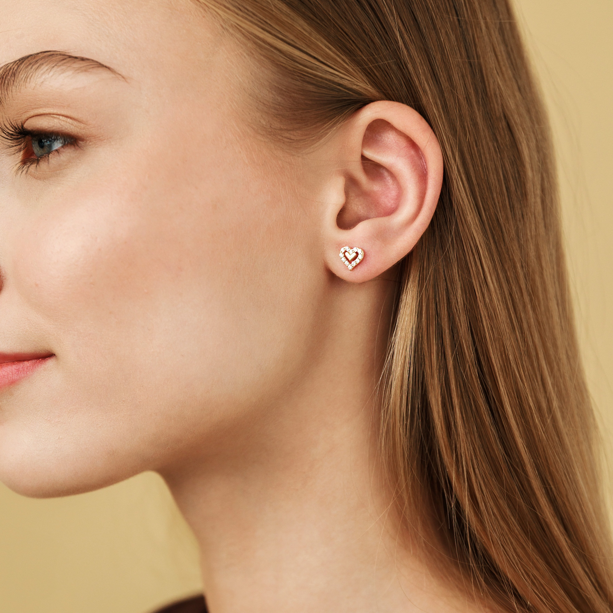 Auksiniai Auskarai – Širdelės