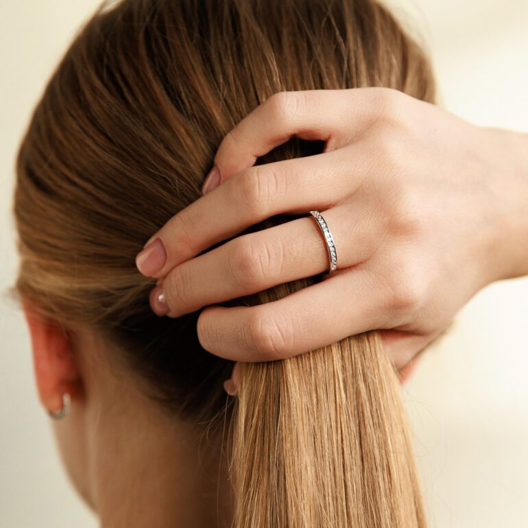 sidabrinis žiedas su cirkoniais