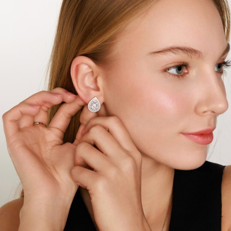 Sterling Silver Earrings With Cubic Zirconia