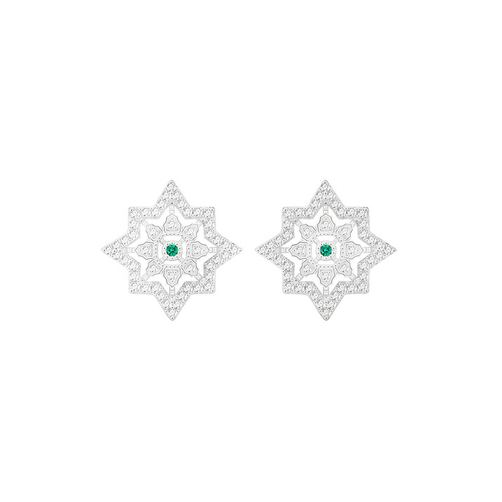 Sterling silver earrings with cubic zirconia