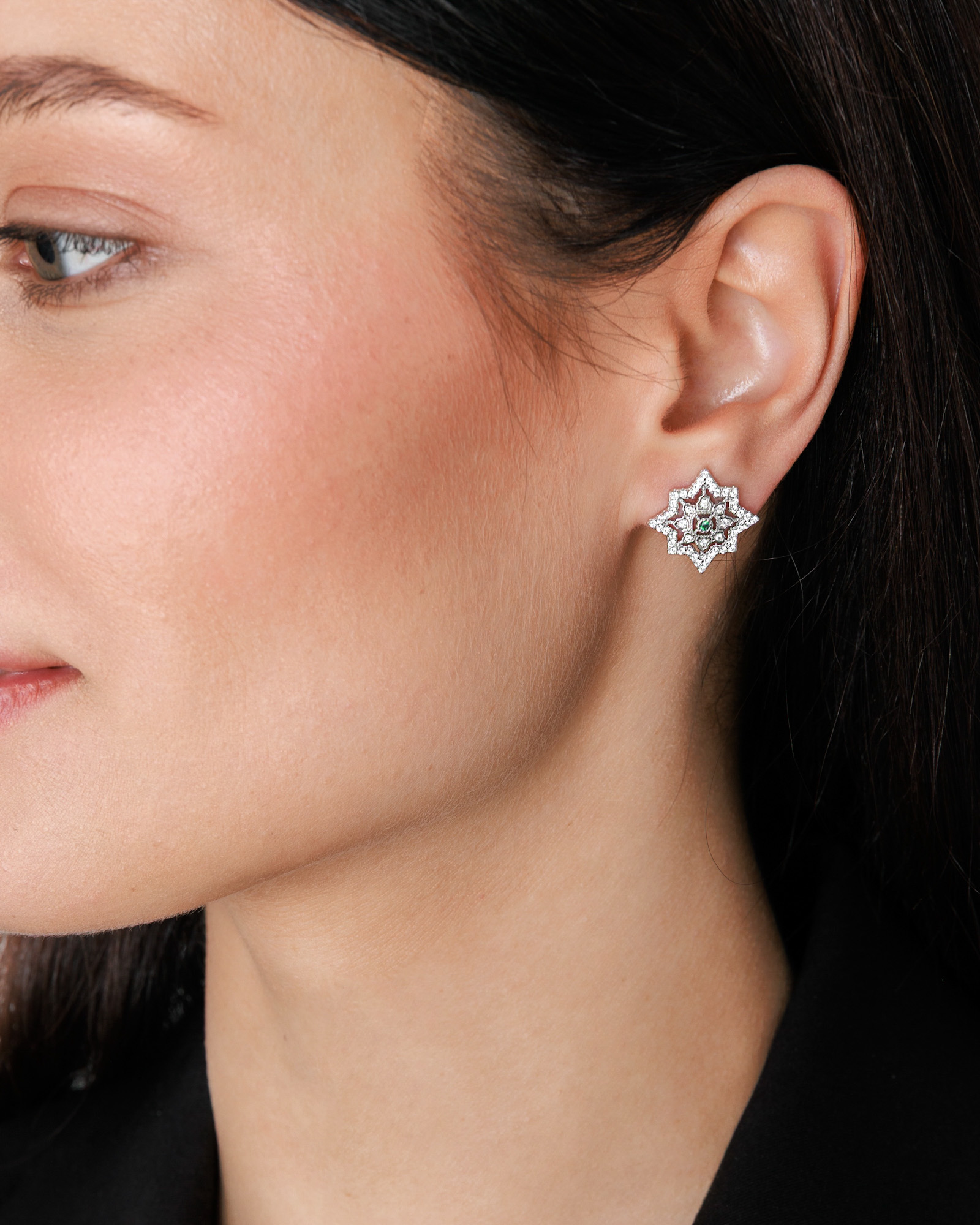 Sterling silver earrings with cubic zirconia