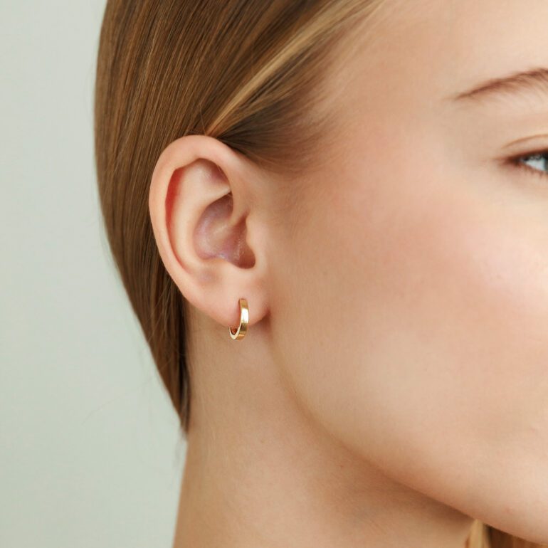 auksiniai auskarai - rinklutės