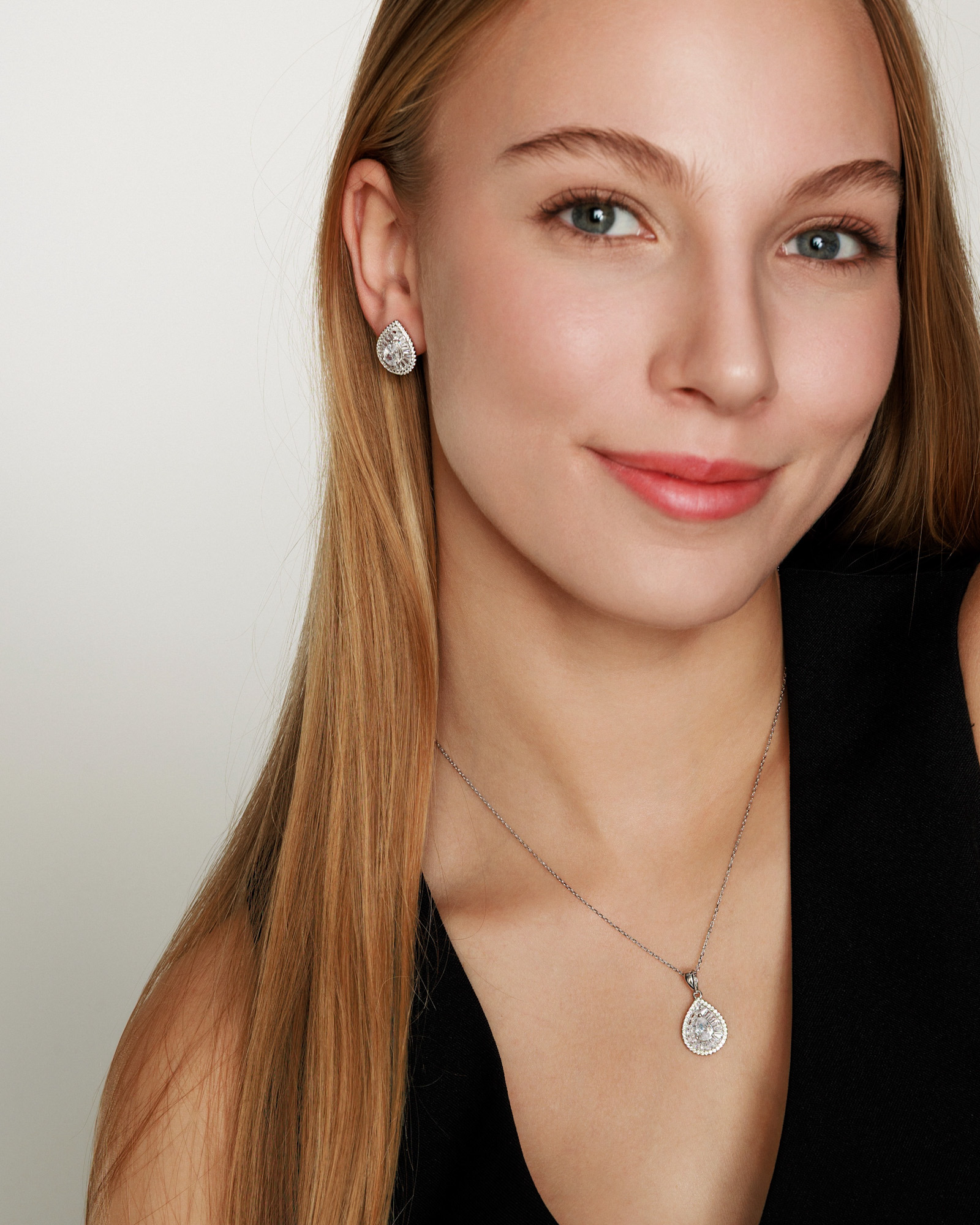 Sterling Silver Earrings With Cubic Zirconia