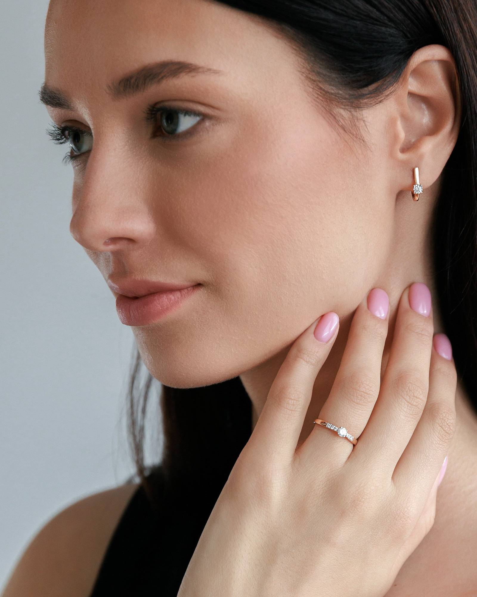 Auksiniai Auskarai Su Deimantais