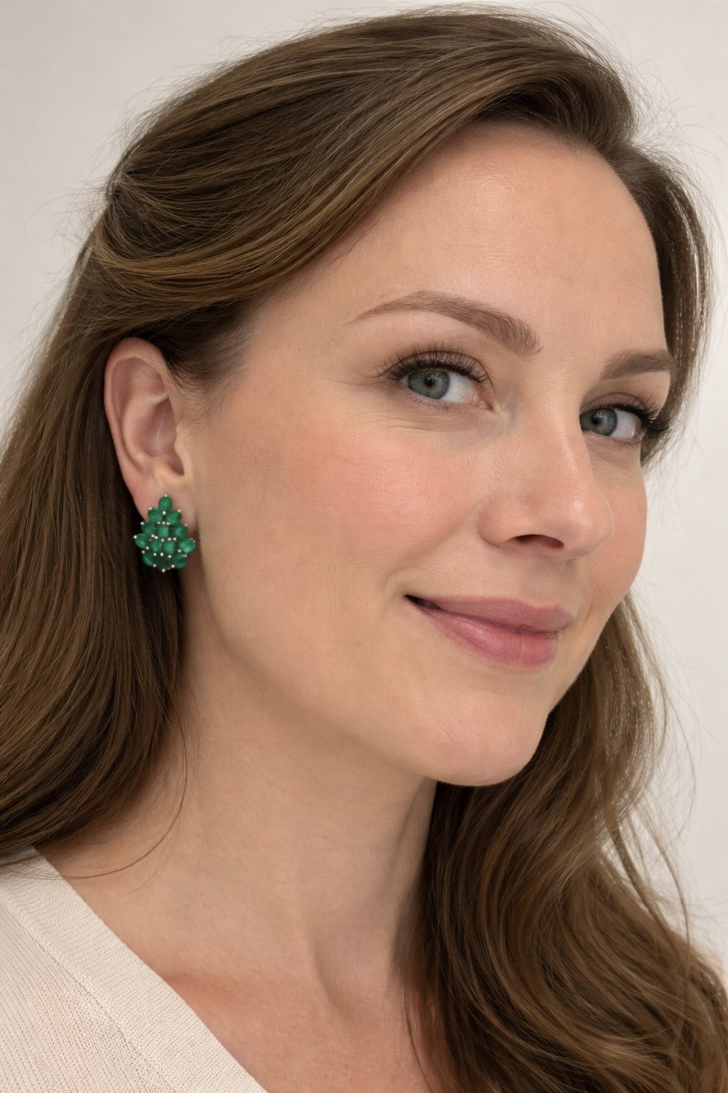 Sidabriniai Auskarai Su Agatu