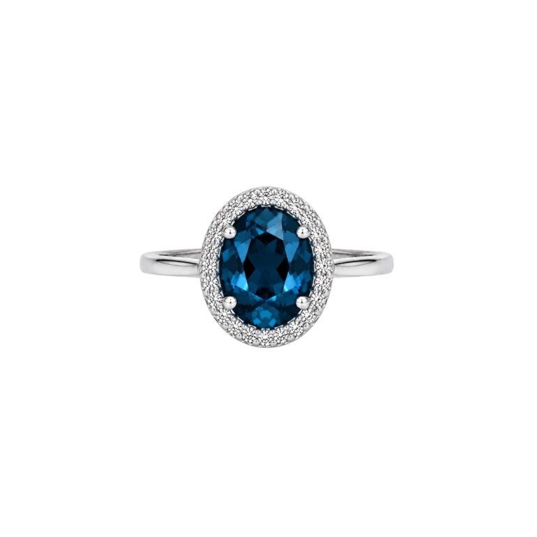 Sterling Silver Ring With London Blue Topaz