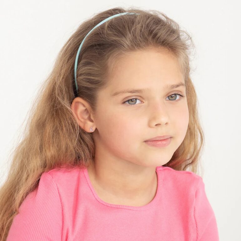 Sterling silver earrings for kids - zodiac sign Leo