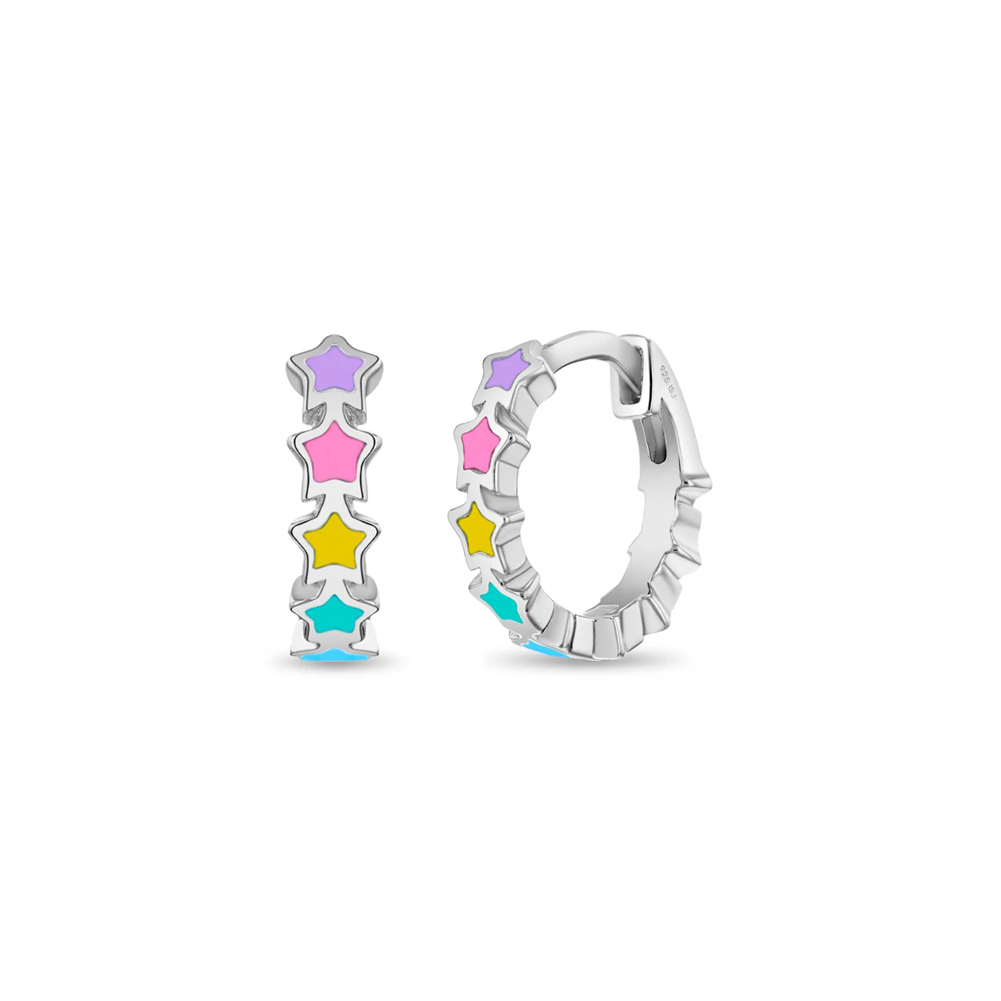 Vaikiškos sidabrinės rinkutės – spalvotos žvaigždutės