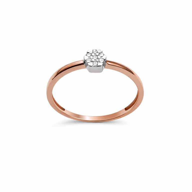 Auksinis žiedas su deimantais