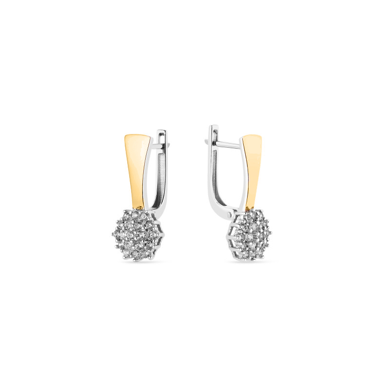 Gold plated sterling silver earrings with cubic zirconia