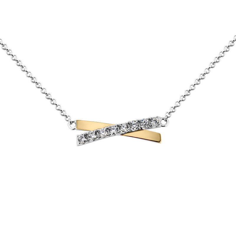 Sidabrinė grandinėlė su auksu dengtu pakabuku