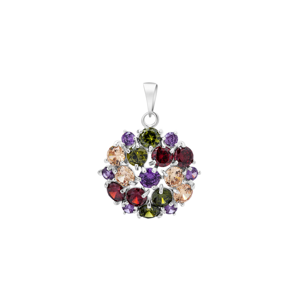 Sterling silver pendant with cubic zirconia