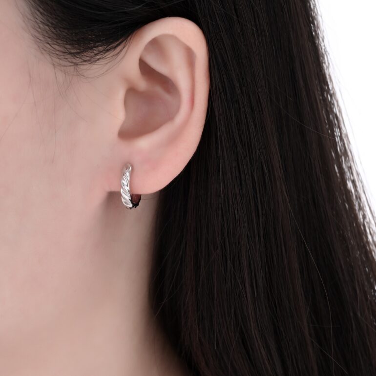 Sterling silver hoop earrings