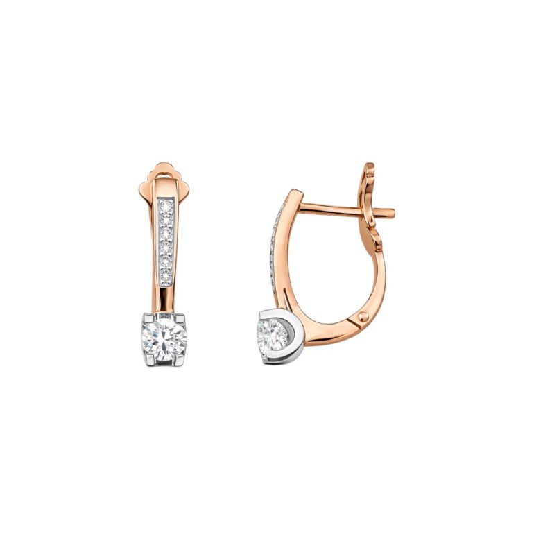 Auksiniai Auskarai Su Deimantais