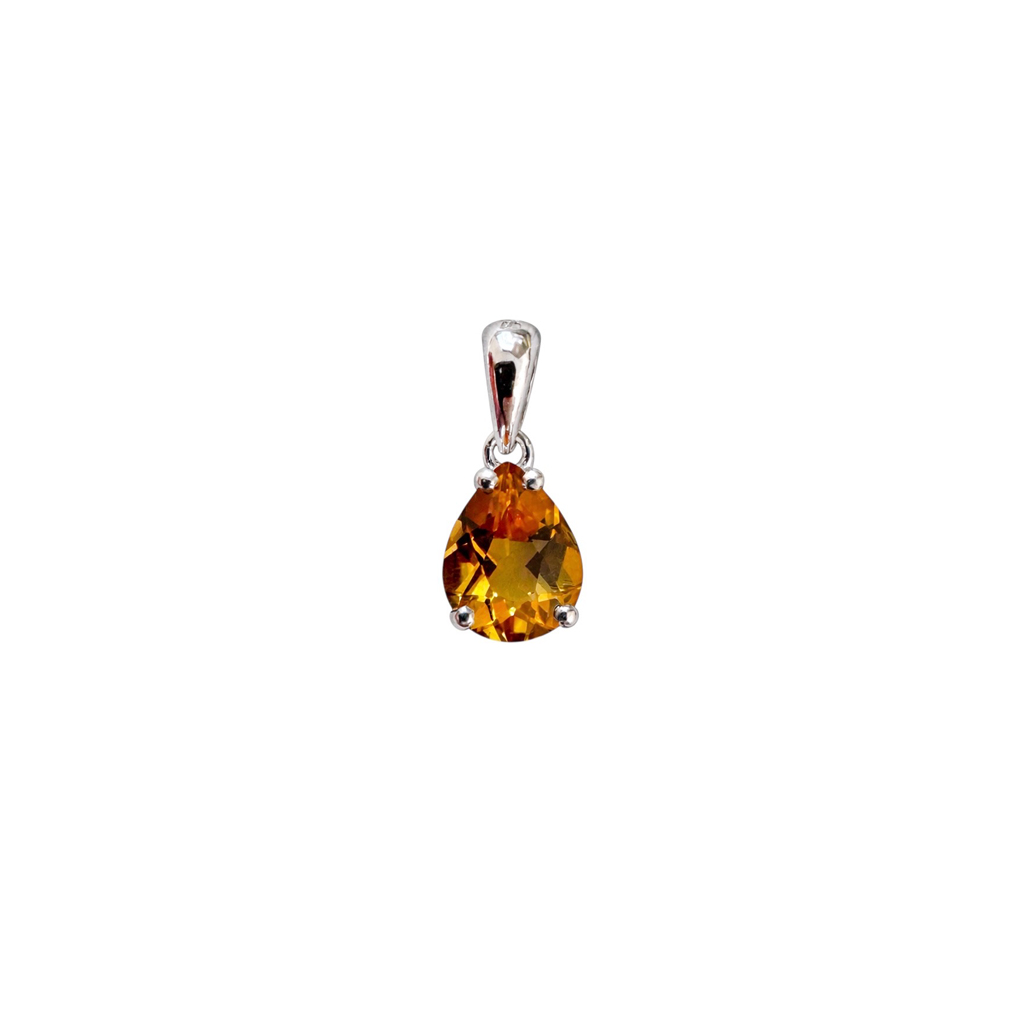 Sterling silver pendant with citrine