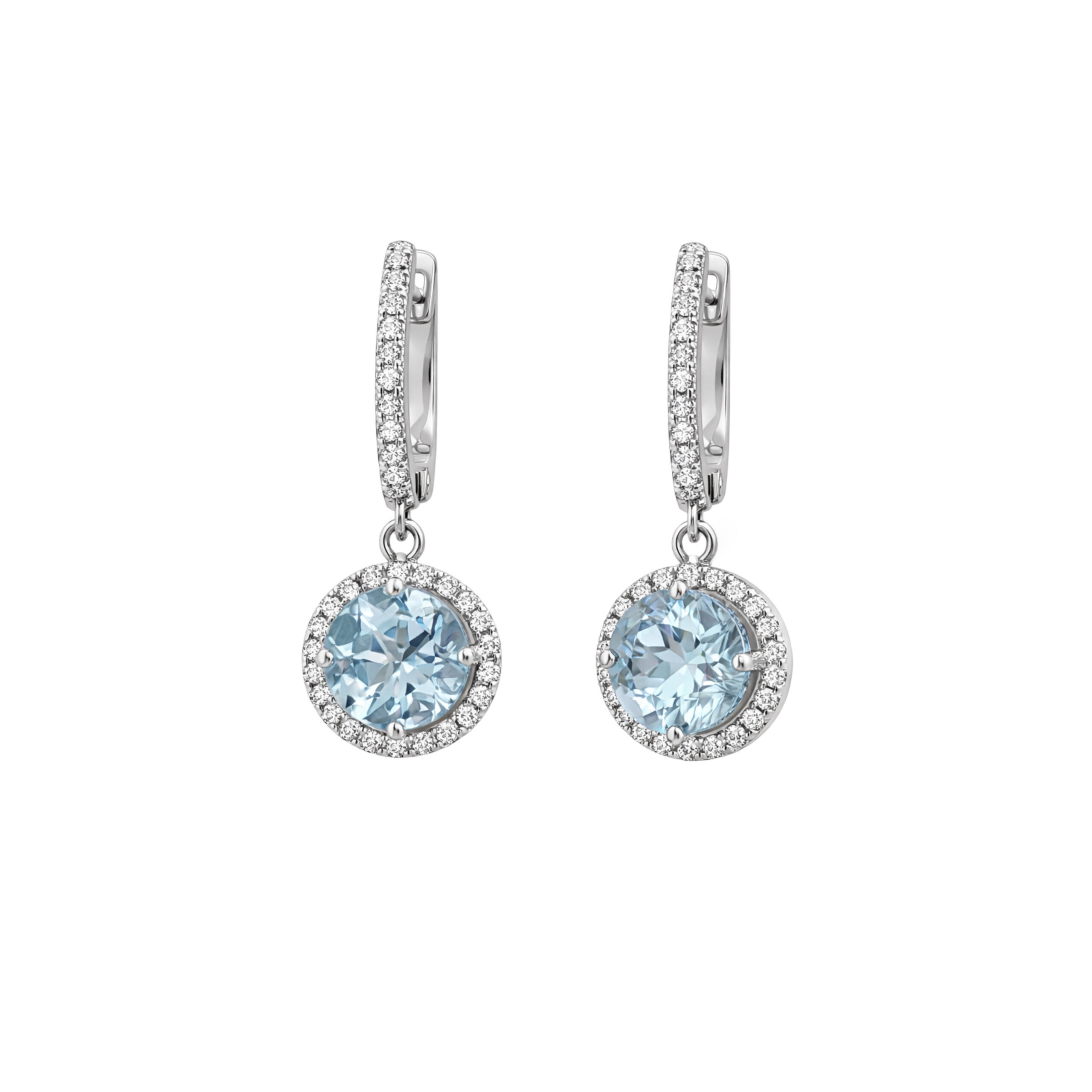 Sterling Silver Earrings With Topaz