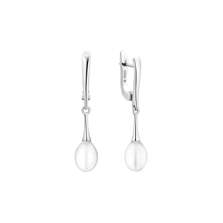 Sidabriniai auskarai su natūraliais gėlavandeniais perlais