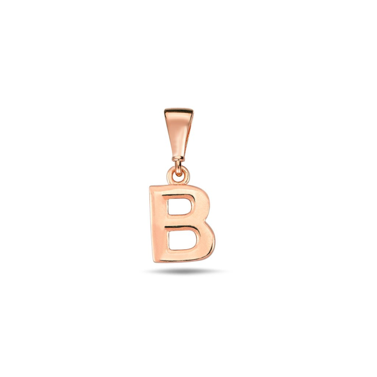 Rose Gold Pendant - Initial B