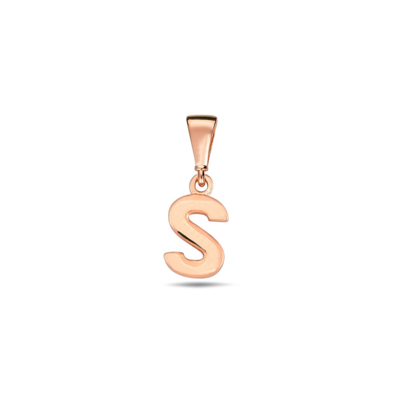Rose Gold Pendant - Initial S