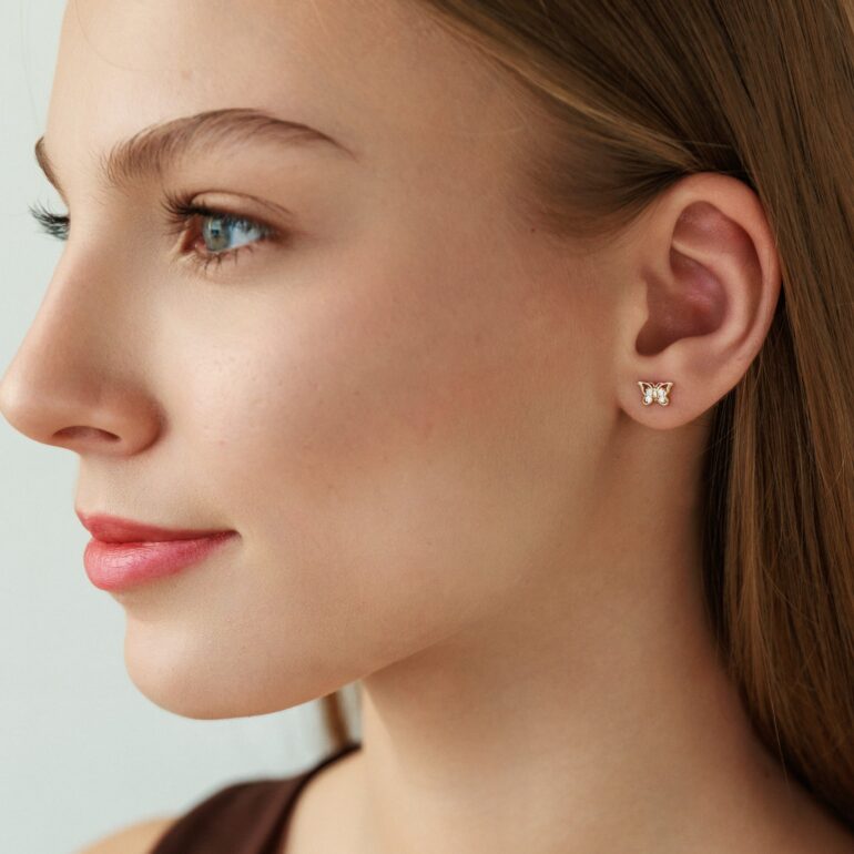 Auskiniai auskarai - Drugelis