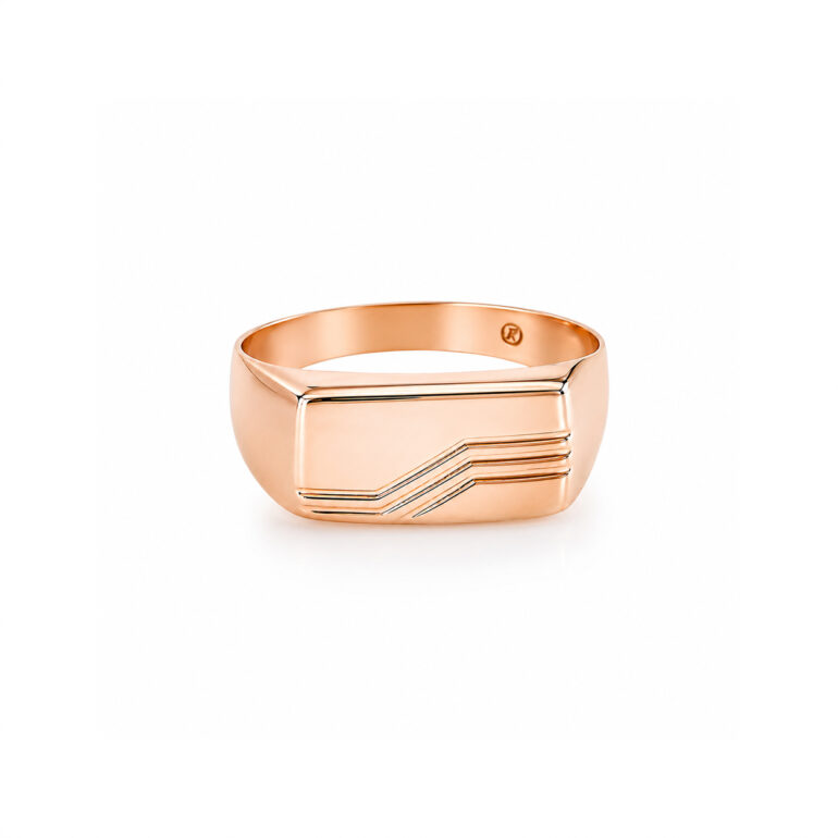 Rose Gold Mens Ring