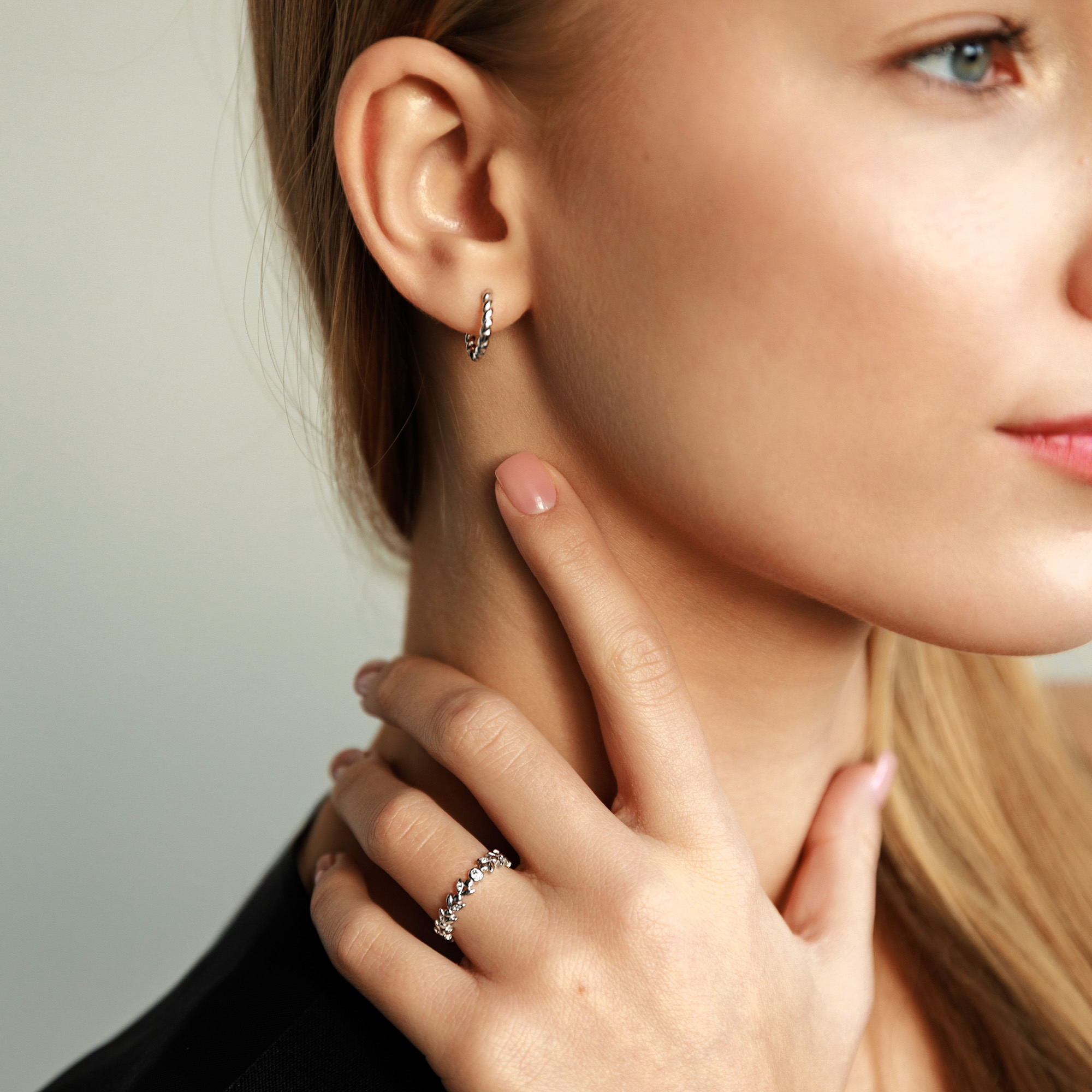 Sidabriniai auskarai - rinkutės