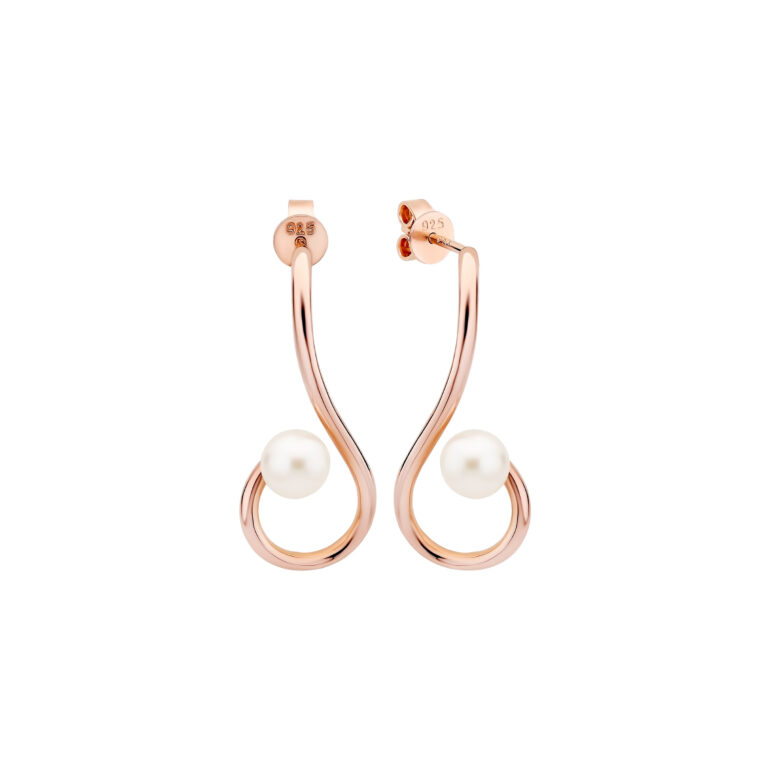 Gold Plated Sterling Silver Earrings With Pearls