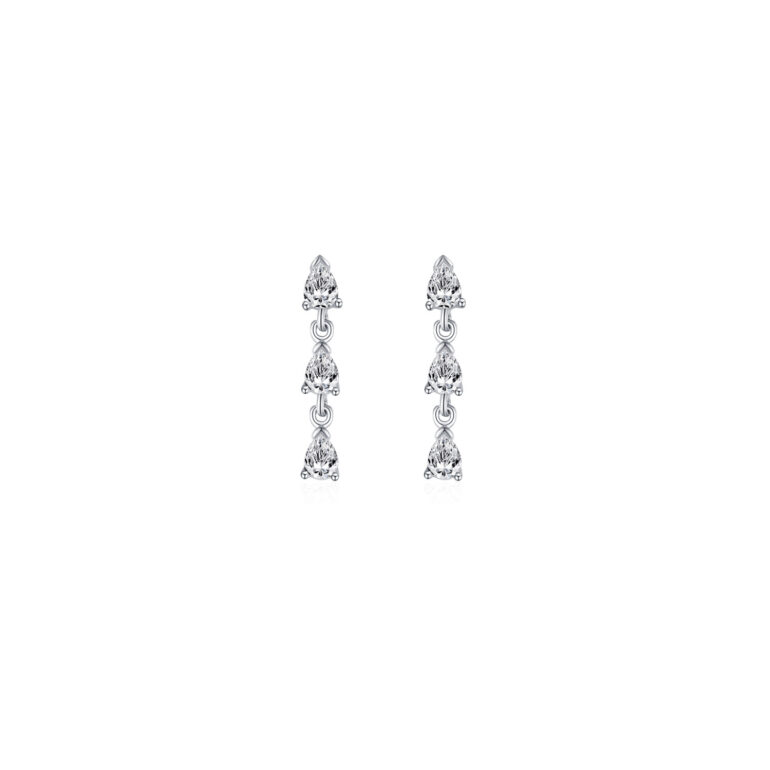 Sterling Silver Earrings With Cubic Zirconia