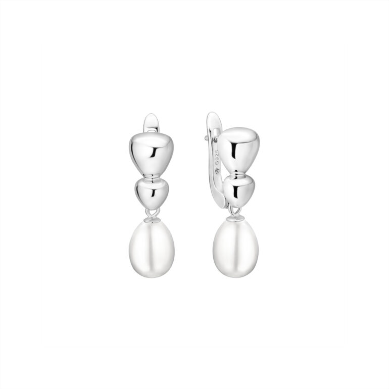Sterling Silver Earrings With Pearls