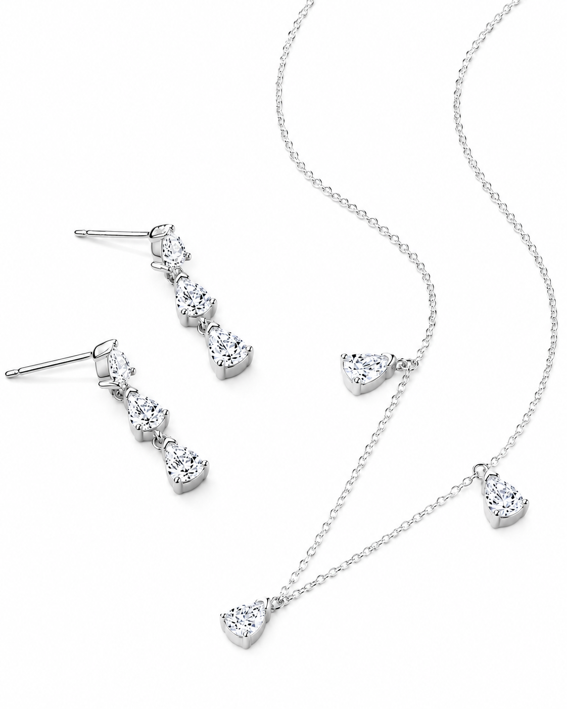 Sterling Silver Earrings With Cubic Zirconia