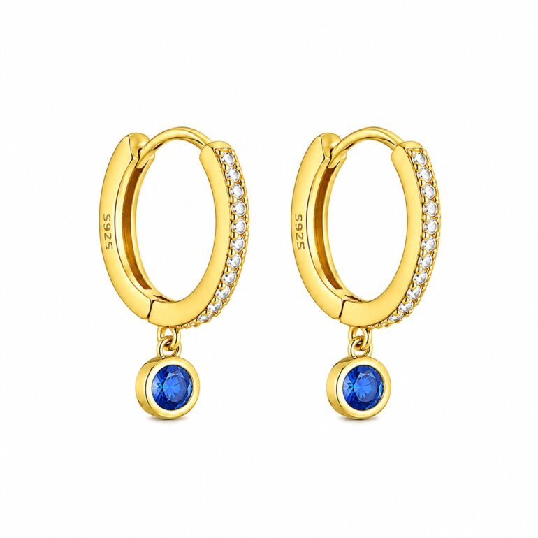 Sterling Silver Earrings With Cubic Zirconia
