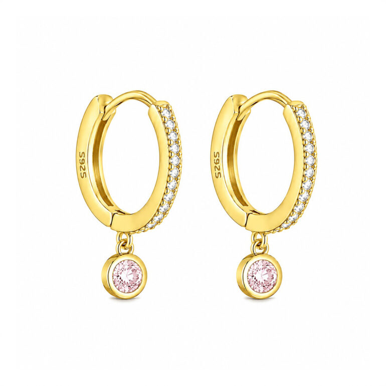 Sterling Silver Earrings With Cubic Zirconia
