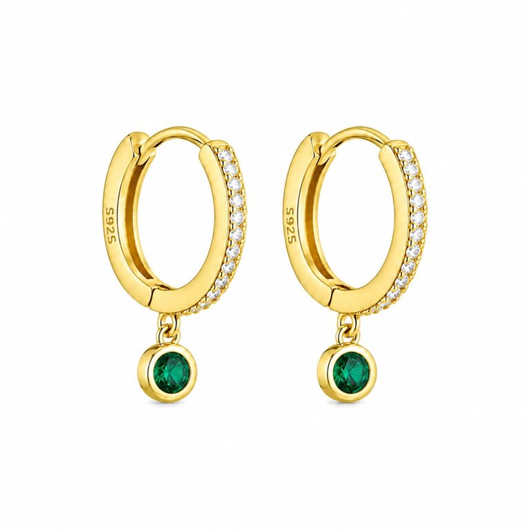 Sterling Silver Earrings With Cubic Zirconia