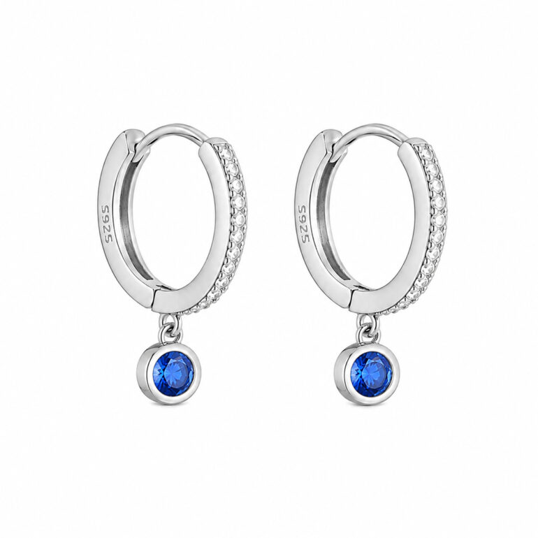 Sterling Silver Earrings With Cubic Zirconia