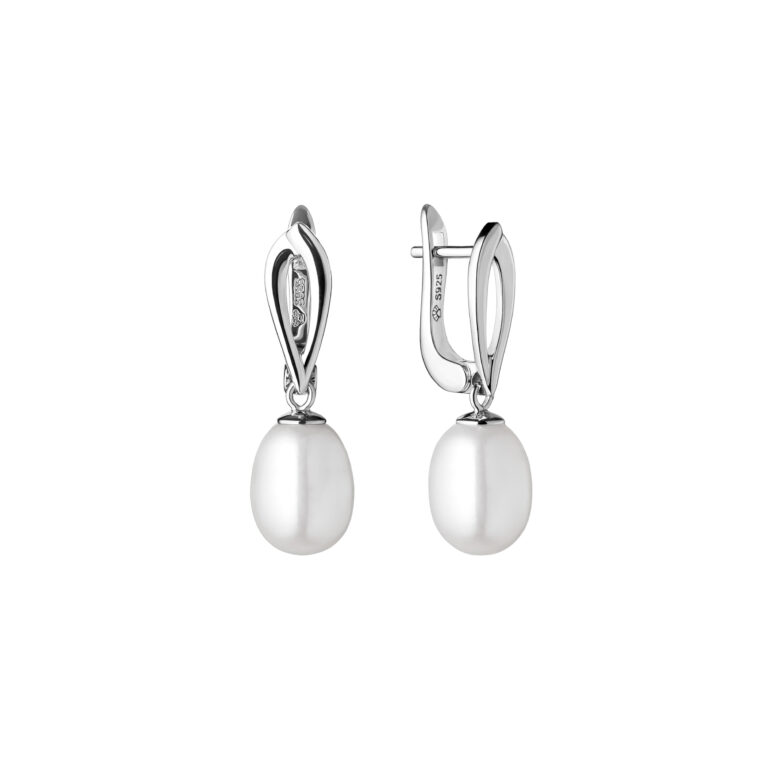 Sterling Silver Earrings With Pearls