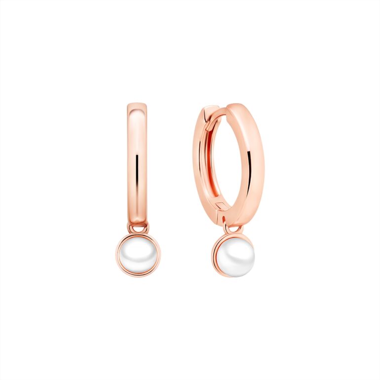 Gold Plated Sterling Silver Earrings With Pearls