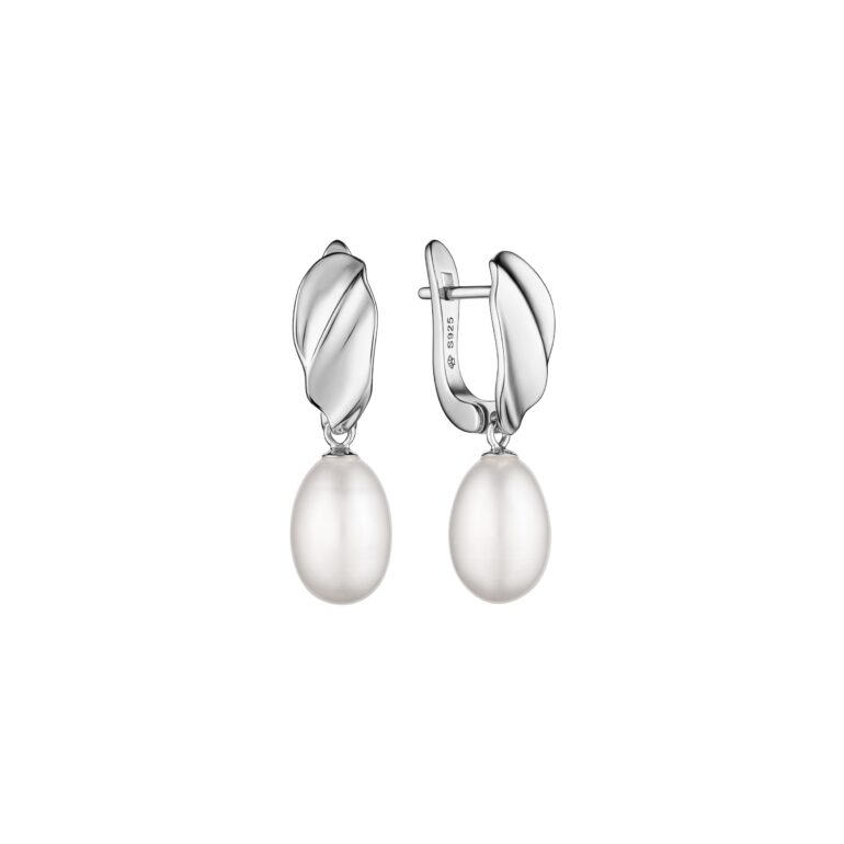 Sterling Silver Earrings With Pearls
