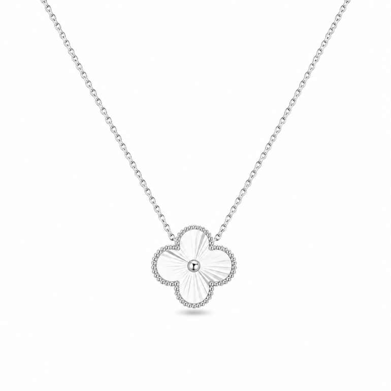 Sterling Silver Necklace - Four Leaf Clover